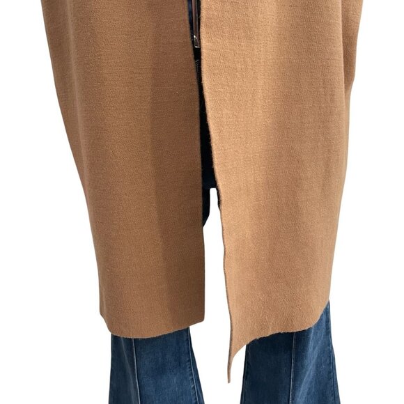 Bobeau Camel Gray Open Front Vest 1X Knit Oversized Lightweight Layering Casual - Picture 8 of 9